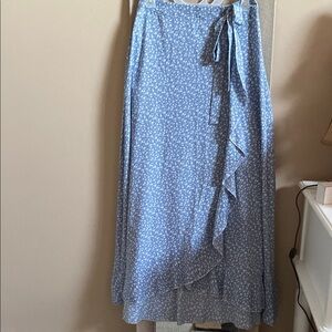 Blue Floral Skirt